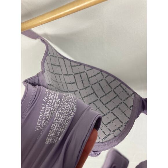 Victorias Secret Padded Perfect Coverage Bra 32DD - Purple - Picture 3 of 4